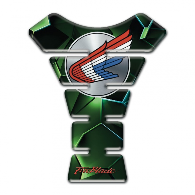 Honda  Tank Pad Protector Green Decoration Fire Blade Style 