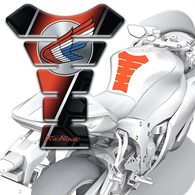 Honda Tank Fuse Black Red base Fire Blade Edition 