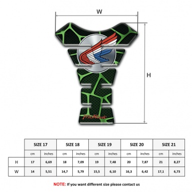 Honda Tank Protector Black with Green Decoration 