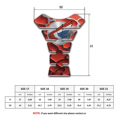 Honda Tank Pad Protector Red paints Design 