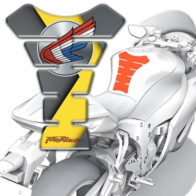 Honda Tank Fuse Yellow Grey Base Fire Blade Style 