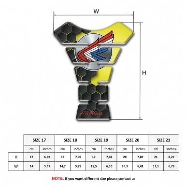 Honda Tank Protector Honeycomb Design with Yellow Motive 