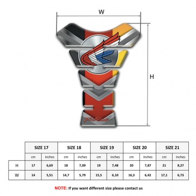 Honda Tank Guard Pads Fire Blade Style Multicolored base 