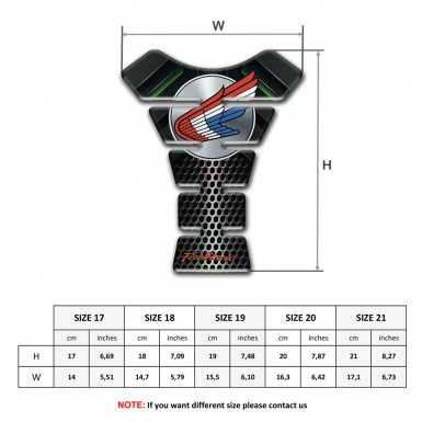 Honda Tank Pad Protector Perforated Base Fly logo Style 