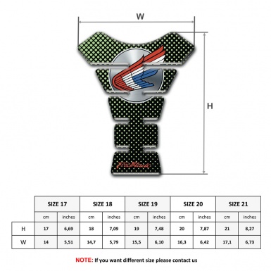 Honda Tank Pad Motorbike Green Dots Design Fire Blade Style 