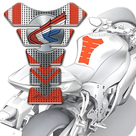 Honda Tank Protector Grey Red Decoration Fire Blade Model 