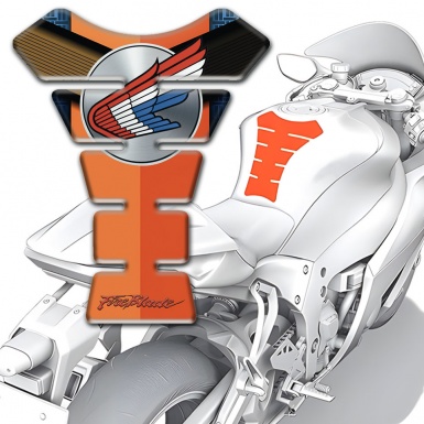 Honda Tank Fuse Orange Desoration Nuance 