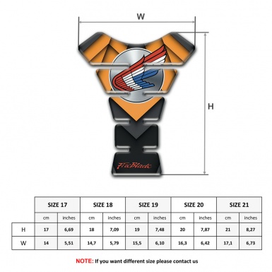 Honda Tank Pad Protector High-Quality Silicone Sticker Fire Blade Type 
