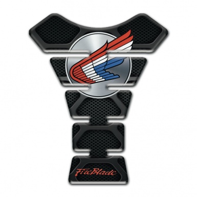 Honda Tank Fuse Dark Background Style Round Logo with Wings
