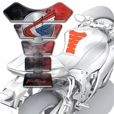 Honda Tank Fuse Mixed color Print Wings Logo Style 