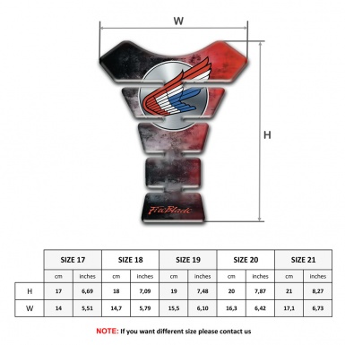 Honda Tank Fuse Mixed color Print Wings Logo Style 