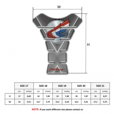 Honda Tank Pad Protector Grey Background with White V Shape Lines 