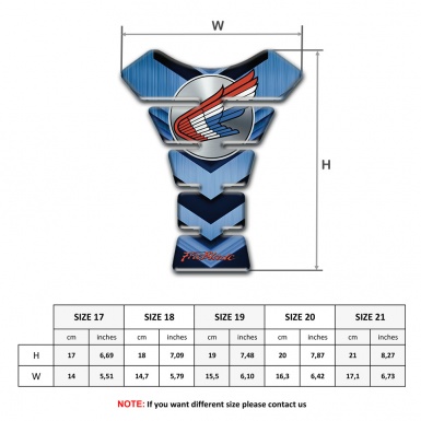 Honda Tank Guard Pads navy Blue Details print 