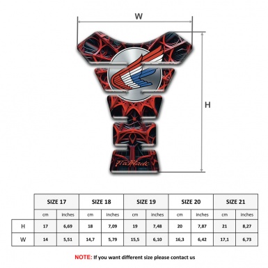 Honda Tank Guard Pads Red Spider Web Print Fire Blade model 