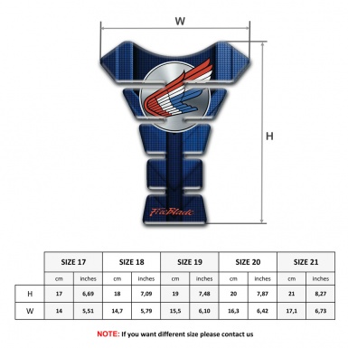 Honda Tank Pad Protector Blue Nuance base Fire Blade Type 