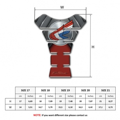 Honda Tank Fuse Grey Red Print Fire Blade Edition 