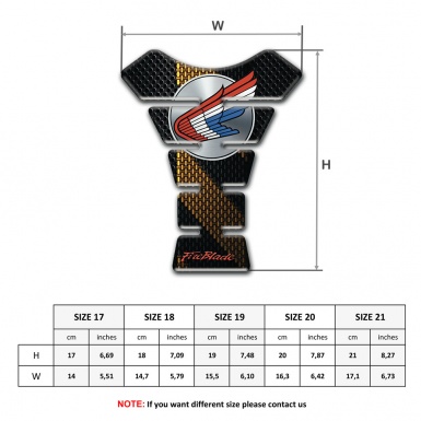 Honda Tank Guard Pads Black Brown Decoration Base Colorful Logo