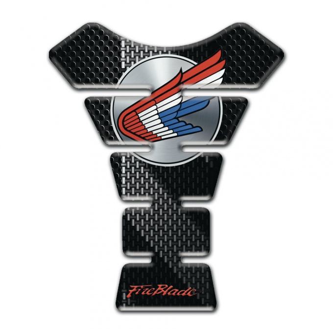 Honda Tank Pad Protector Black Grey Color Base Fire Blade Style 