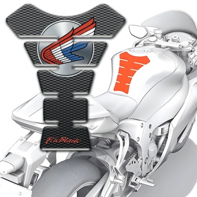 Honda Tank Guard Pads Premium Quality Edition fire Blade Design 