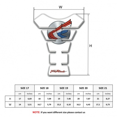 Honda Tank Guard Pads White Print Colorful Logo 