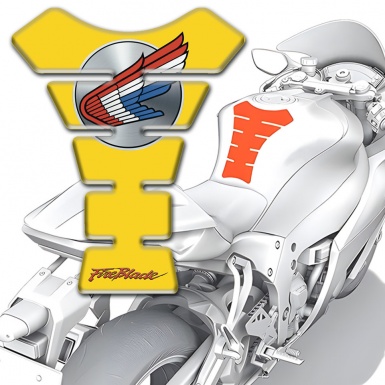 Honda Tank Pad Motorbike Yellow print Fire Blade Edition 