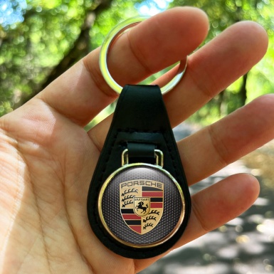 Porsche Leather Keychain Premium Mesh Edition