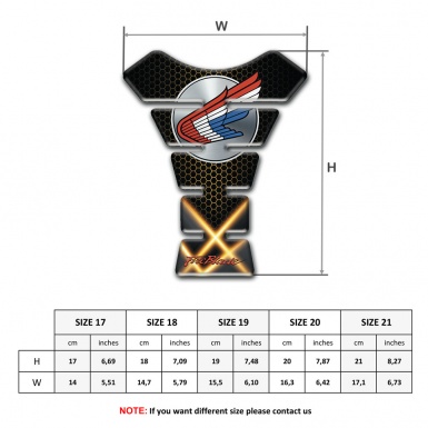 Honda Tank Protector Orange Lights Design Fire Blade Style 