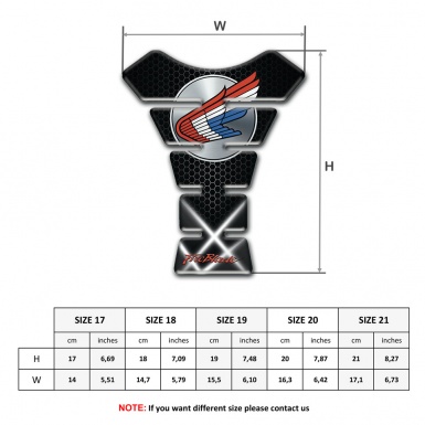 Honda Tank Guard Pads White Lights Design Fire Blade Style 