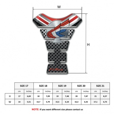 Honda Tank Pad Motorbike Holes Base with Red Detail Design 