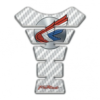 Honda Tank Fuse White Carbon Edition Colorful Logo 