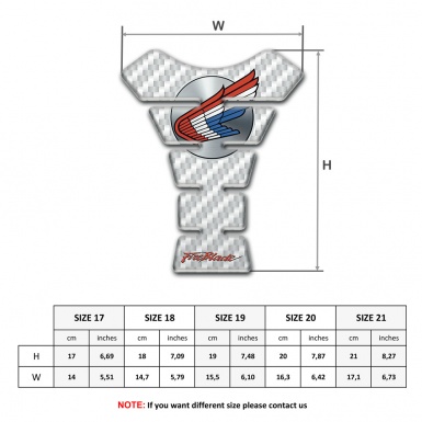 Honda Tank Fuse White Carbon Edition Colorful Logo 