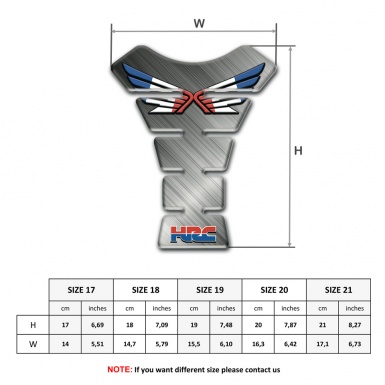 Honda Tank Guard Pads Matte Design Logo with Wings 