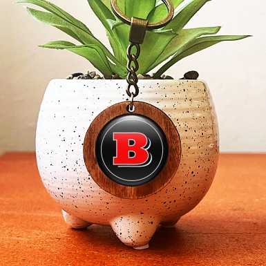 Brabus Key Chain Handmade from Wood Black