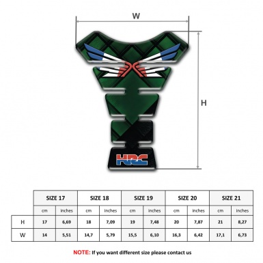 Honda Tank Pad Motorbike with Dark Green and Black Design 
