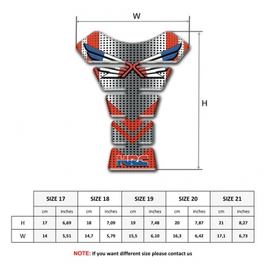 Honda Center Tank Guard Pads Fly Logo Type 
