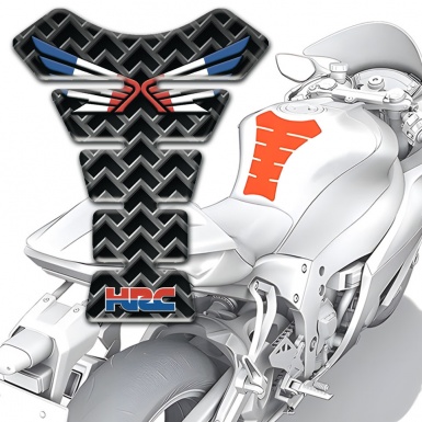 Honda Tank Protector Grey Ornaments Design HRC Model 