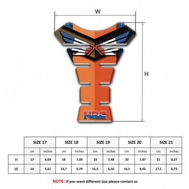Honda Tank Pad Protector Different Orange Nuance Design 