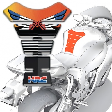 Honda Tank Protector Premium Quality Silicone Sticker HRC Type 