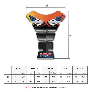 Honda Tank Protector Premium Quality Silicone Sticker HRC Type 