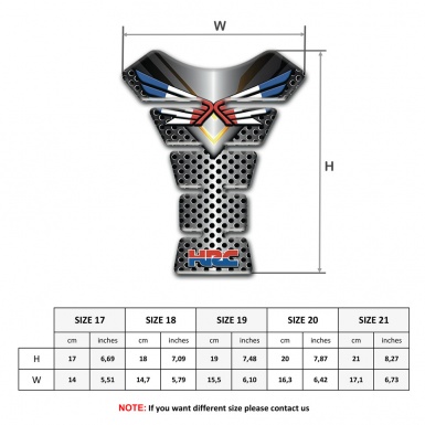 Honda Tank Pad Protector Perforated Metal Base Effect Fly Logo 