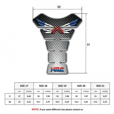 Honda Tank Fuse High-Quality Center Grey Black Silicone Sticker 