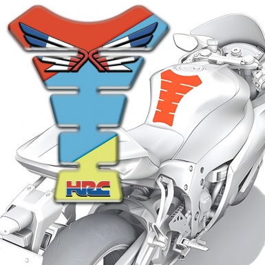 Honda Tank Pad Motorbike Sky Blue Nuance background Stylish Logo 