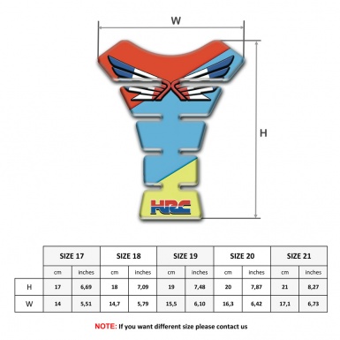 Honda Tank Pad Motorbike Sky Blue Nuance background Stylish Logo 