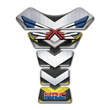 Honda Tank Guard Pads with Silver V Shape Elements 