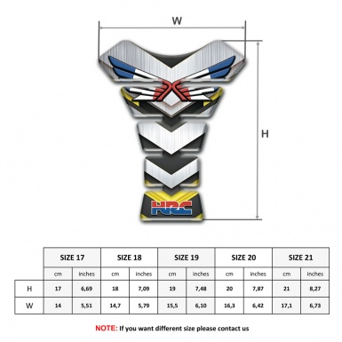 Honda Tank Guard Pads with Silver V Shape Elements 