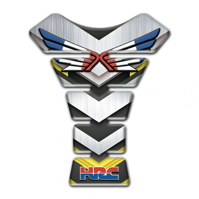 Honda Tank Guard Pads with Silver V Shape Elements 