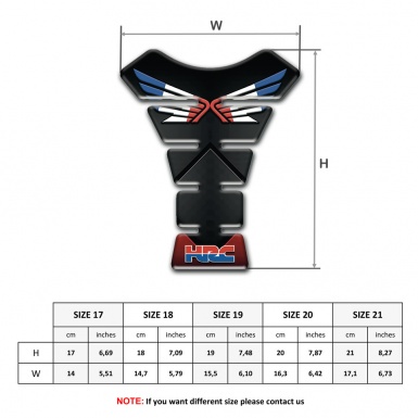Honda Tank Pad Protector Premium Quality Design Sticker HRC style 