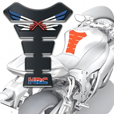 Honda Tank Guard Pads Black Base Colorful Wings logo HRC Style 