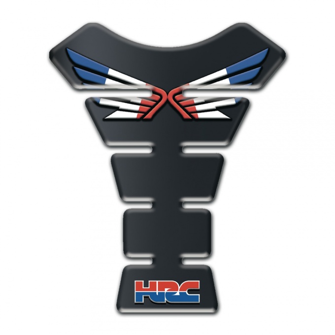 Honda Tank Guard Pads Black Base Colorful Wings logo HRC Style 