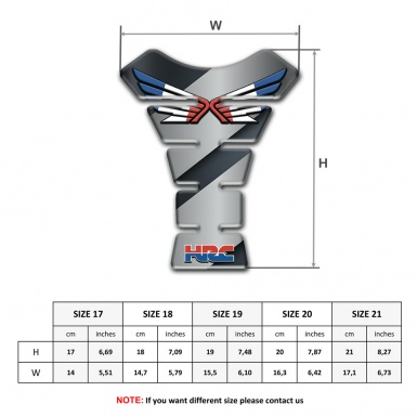 Honda Tank Pad Protector Grey patterns Background and HRC Model 